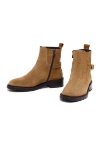 نیم بوت زنانه جیر ویزون زیپ‌دار دری مد