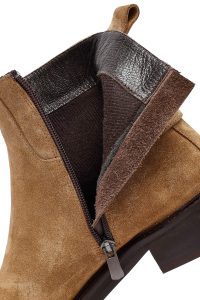 نیم بوت زنانه جیر ویزون زیپ‌دار دری مد