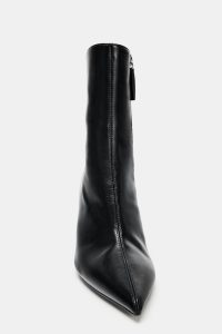 نیم بوت زنانه پاشنه بلند افکت ترک‌دار زارا – ZARA