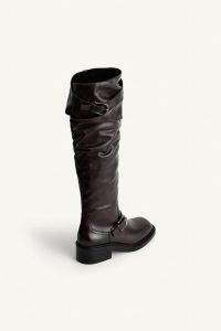 نیم بوت زنانه چرم بنددار زارا – ZARA