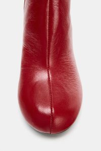 نیم بوت زنانه چرم پاشنه‌دار زارا – ZARA