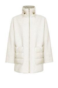 پالتو چرمی زنانه بژ خزدار Boston دری مد