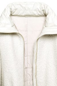 پالتو چرمی زنانه بژ خزدار Boston دری مد