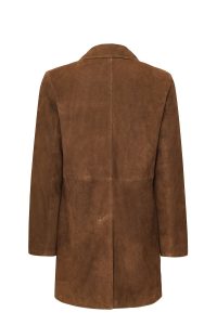 پالتو چرمی زنانه قهوه ای جیر Pamela دری مد