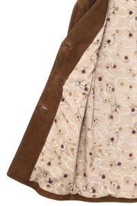 پالتو چرمی زنانه قهوه ای جیر Pamela دری مد