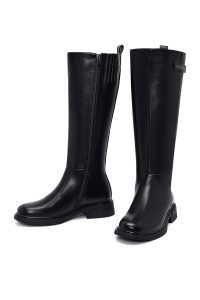 چکمه زنانه مشکی زیپ‌دار دری مد