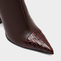 چکمه زنانه چرم طبیعی قهوه‌ای آلدو HINOO-TR – ALDO