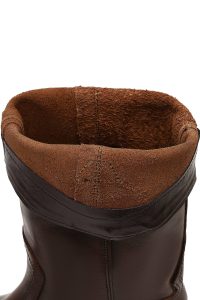 چکمه چرمی زنانه قهوه‌ای مدل کابوی دری‌مد