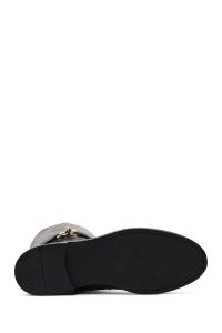 چکمه چرمی زنانه مشکی سگک‌دار دری‌مد