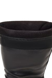 چکمه چرمی زنانه مشکی سگک‌دار دری‌مد