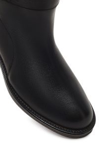 چکمه چرمی زنانه مشکی سگک‌دار دری‌مد