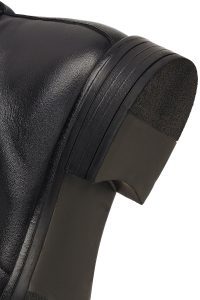 چکمه چرمی زنانه مشکی سگک‌دار دری‌مد