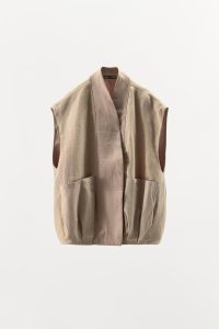 ژیله زنانه لینن ۱۰۰٪ با کنتراست نسخه محدود زارا – ZARA
