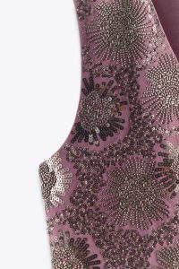 ژیله زنانه گلدوزی‌شده مهره‌دوزی زارا – ZARA
