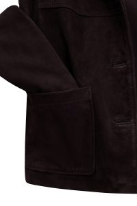 کاپشن زنانه Jill جیر قهوه‌ای کوتاه دری مد