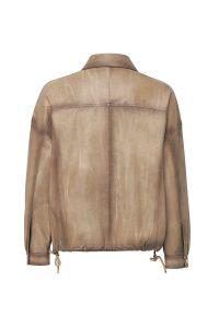 کاپشن چرم بژ زنانه سوزان دری مد