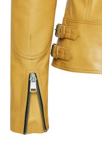 کاپشن چرم یقه دو سینه زنانه لاتویا دری مد