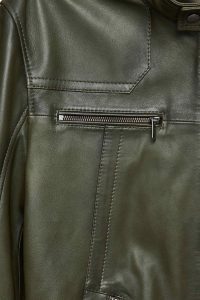 کاپشن چرم یقه یقه خاکی مردانه لوکاس دری مد