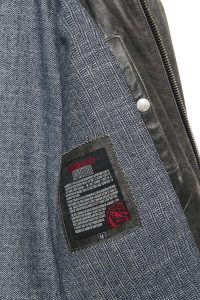 کاپشن چرمی مردانه خاکستری یقه‌دار خزدار خلبانی Hurricane دری مد