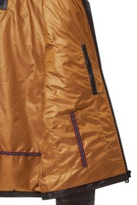 کاپشن چرمی مردانه قهوه‌ای کلاه‌دار Silva دری مد