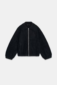 کت بامبر بافت زیپی زنانه زارا – ZARA