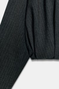 کت بامبر بالونی زنانه راه‌راه کوتاه زارا – ZARA