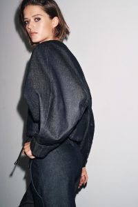 کت بامبر جین زنانه پفی کالکشن ZW زارا – ZARA