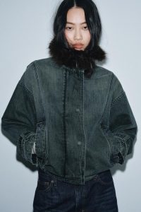 کت بامبر جین زنانه کالکشن ZW زارا – ZARA