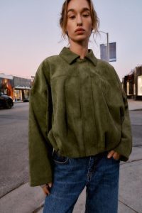 کت بامبر زنانه با افکت جیر زارا – ZARA