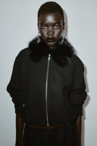 کت بامبر زنانه با یقه خز مصنوعی زارا – ZARA