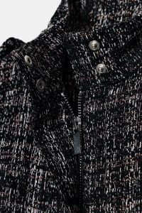 کت بامبر زنانه بافت‌دار نخ متالیک زارا – ZARA