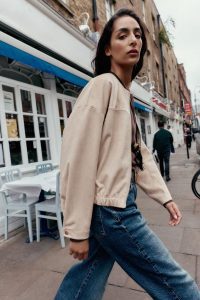 کت بامبر زنانه جیر مصنوعی زارا – ZARA