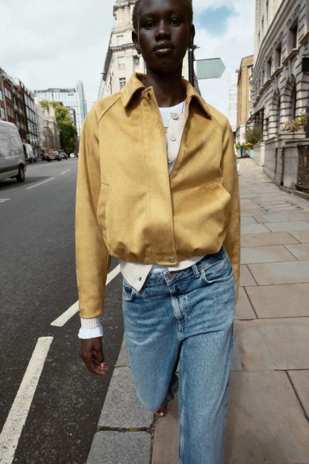 کت بامبر زنانه جیر مصنوعی زارا – ZARA