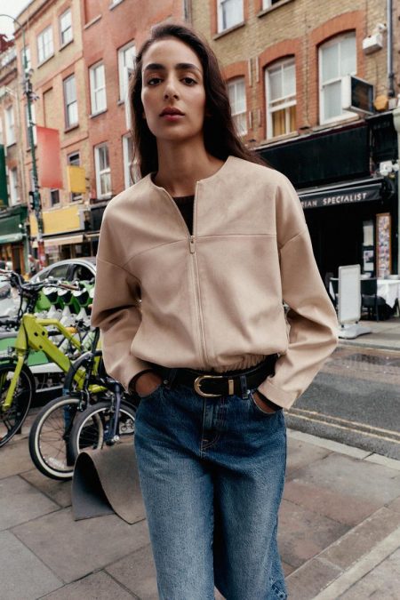 کت بامبر زنانه جیر مصنوعی زارا – ZARA