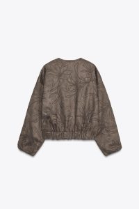 کت بامبر زنانه جیر مصنوعی گلدوزی‌شده زارا – ZARA