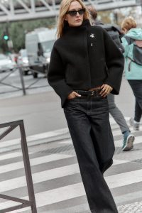 کت بامبر زنانه دو ردیفه بافتنی زارا – ZARA