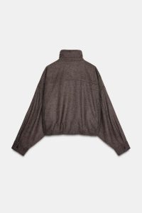 کت بامبر زنانه طرح جناغی پفی زارا – ZARA