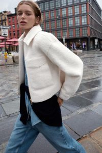 کت بوکله زنانه با جیب پاکتی زارا – ZARA