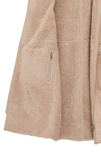 کت تدی زنانه بژ دوطرفه کلاه‌دار Fiorentini دری مد