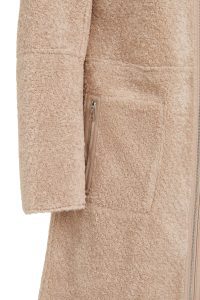 کت تدی زنانه بژ دوطرفه کلاه‌دار Fiorentini دری مد