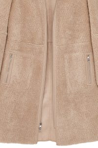 کت تدی زنانه بژ دوطرفه کلاه‌دار Fiorentini دری مد