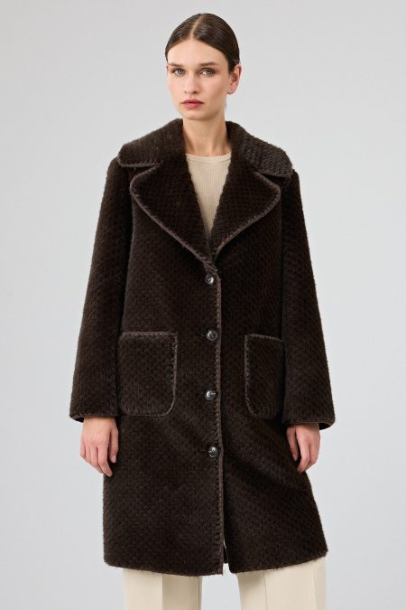 کت تدی زنانه قهوه‌ای Corvara دری مد