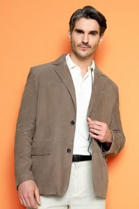 کت جیر مردانه رنگ بژ Blazer Rodrygo دری مد