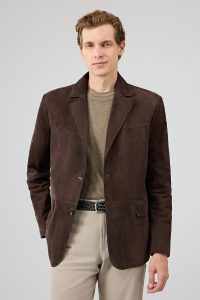 کت جیر مردانه قهوه‌ای Blazer Rodrygo دری مد