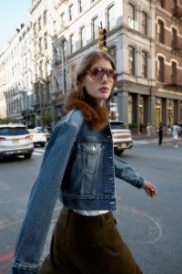 کت جین زنانه کوتاه با یقه خز مصنوعی Z1975 زارا – ZARA