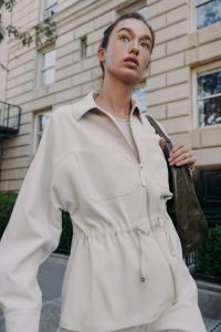 کت زنانه با کمر قابل تنظیم و جیب زارا – ZARA