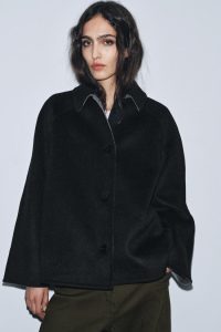 کت زنانه ترکیب پشم کالکشن ZW زارا – ZARA