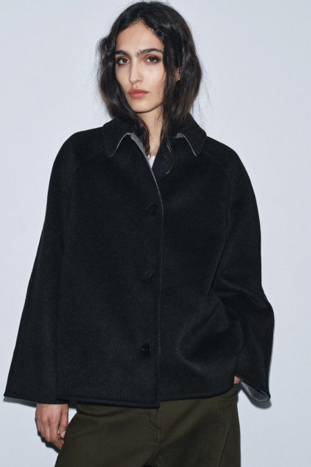 کت زنانه ترکیب پشم کالکشن ZW زارا – ZARA