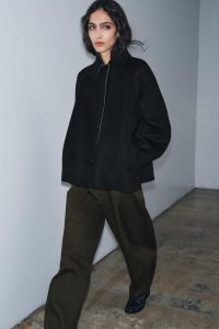 کت زنانه ترکیب پشم کالکشن ZW زارا – ZARA