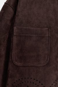 کت زنانه جیر مصنوعی با لبه برش‌دار زارا – ZARA